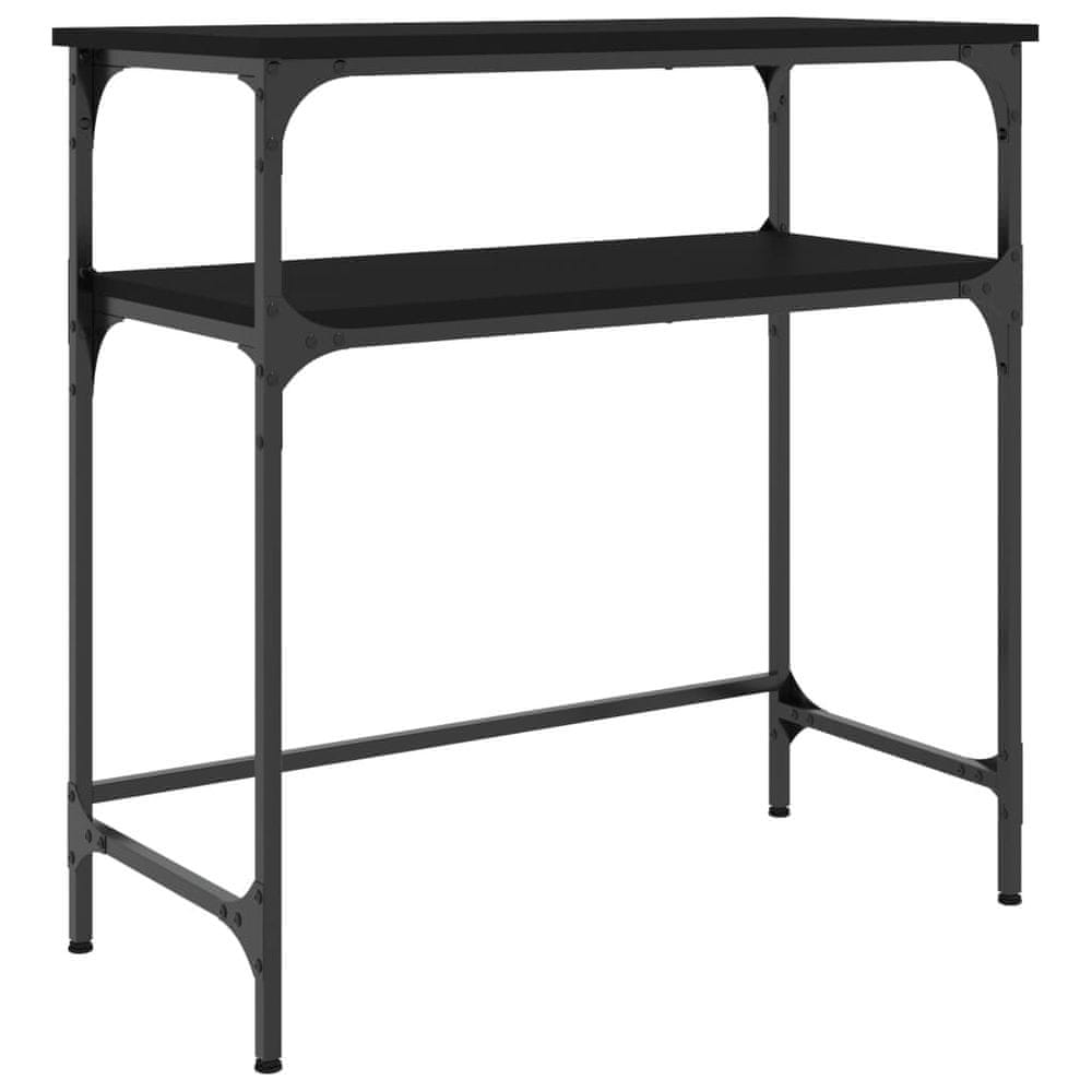 Vidaxl Konzolový stolík čierny 75x35,5x75 cm kompozitné drevo